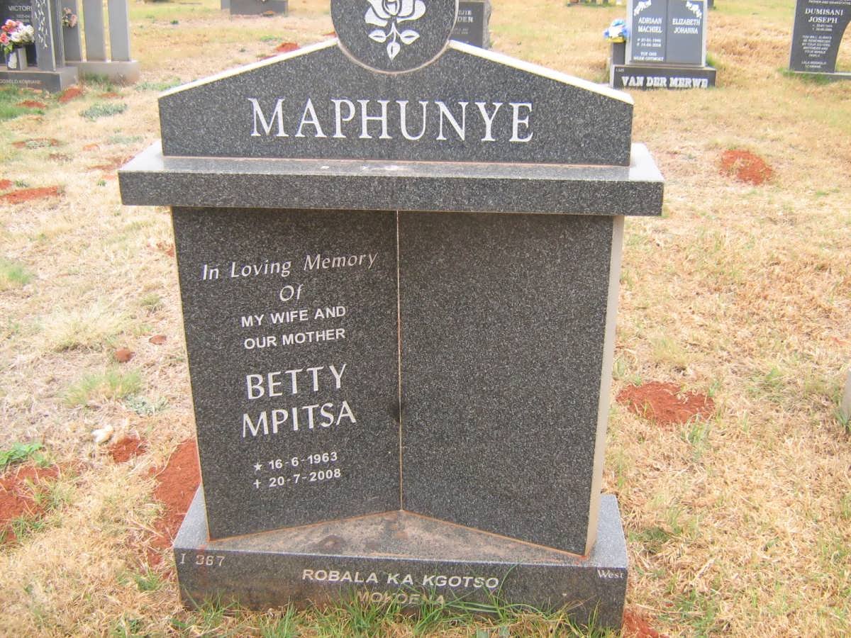 MAOHUNYE Betty Mpitsa 1963-2008