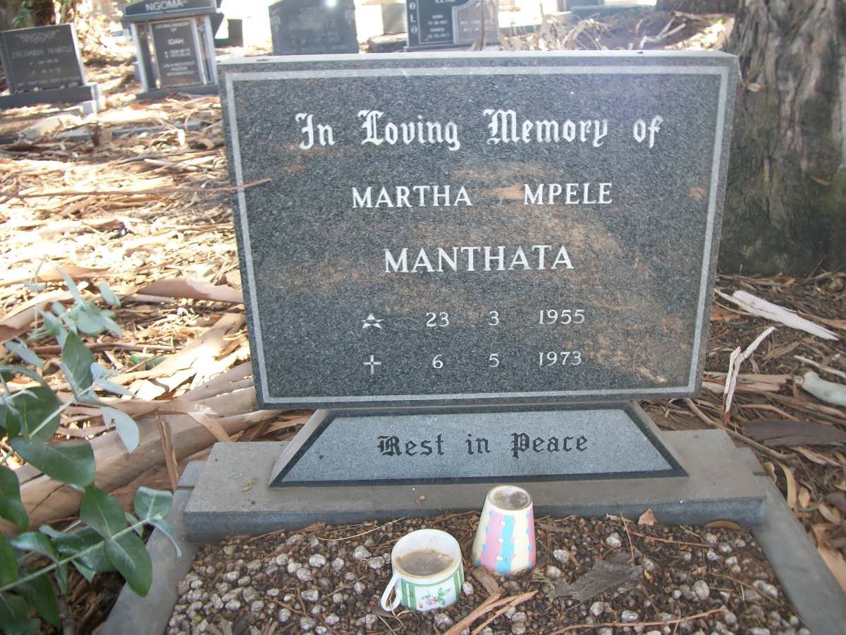 MANTHATA Martha Mpele 1955-1973