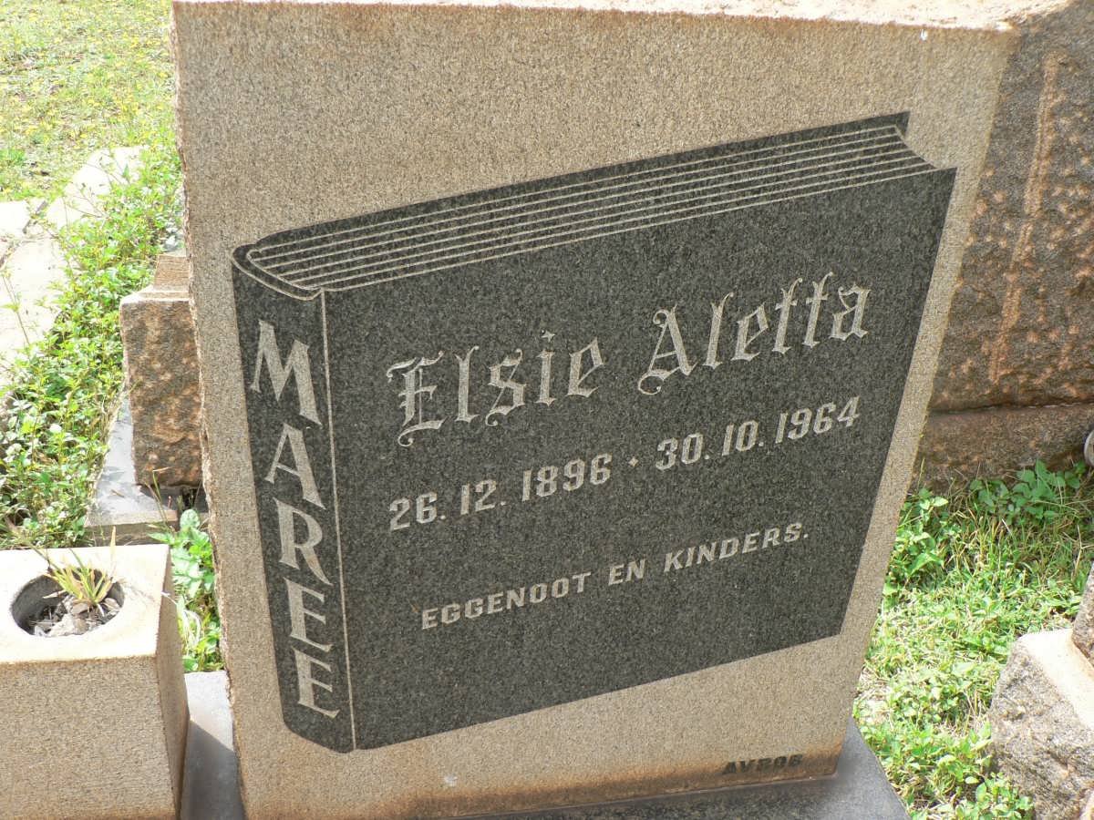 MAREE Elsie Aletta 1896-1964