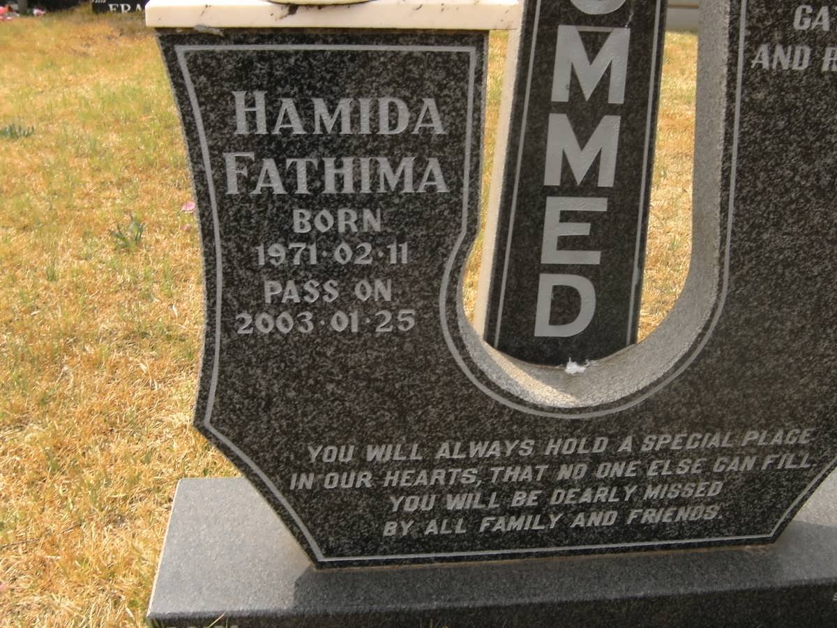 MAHOMMED Hamida Fathima 1971-2003