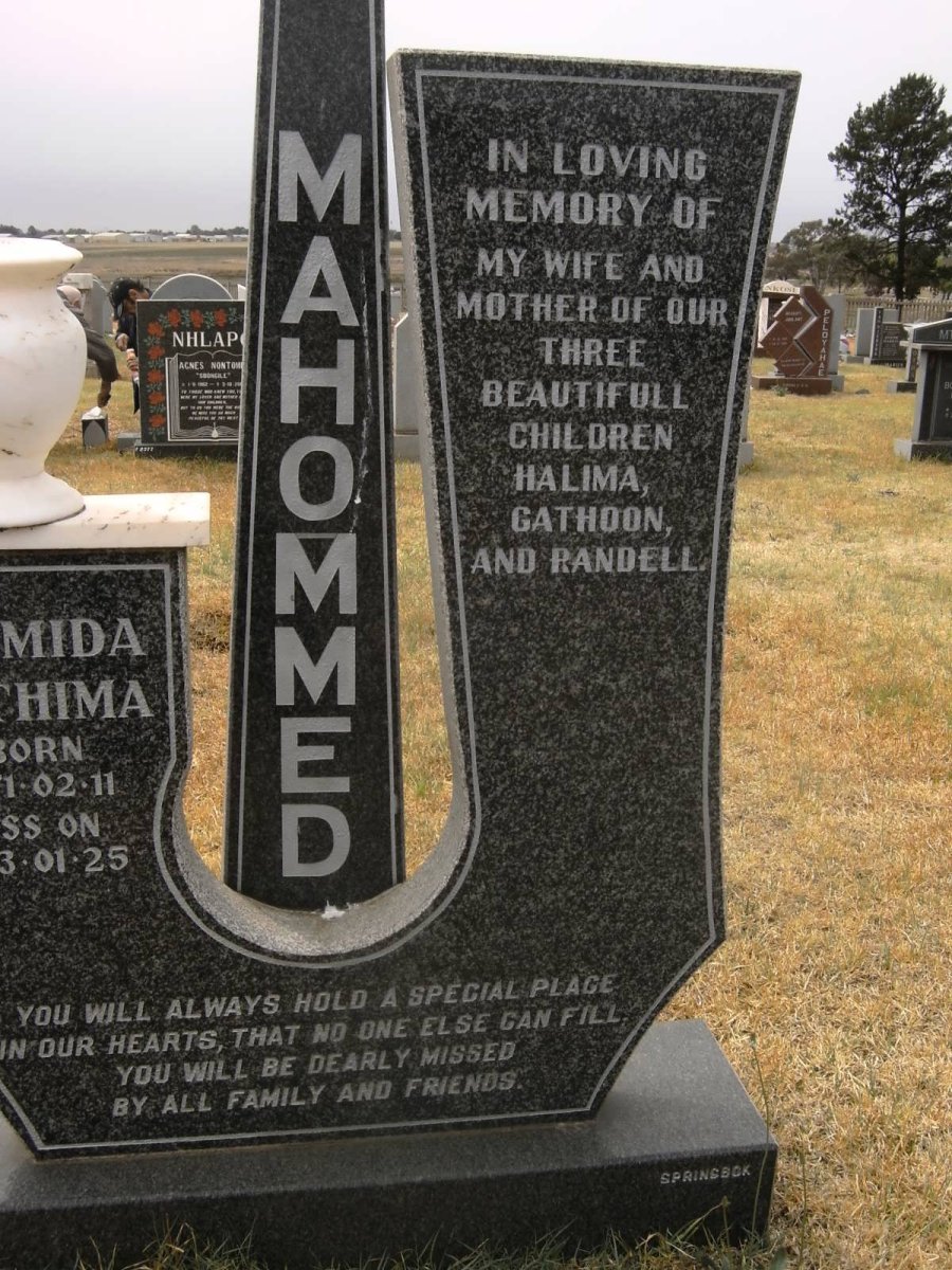 MAHOMMED Hamida Fathima 1971-2003