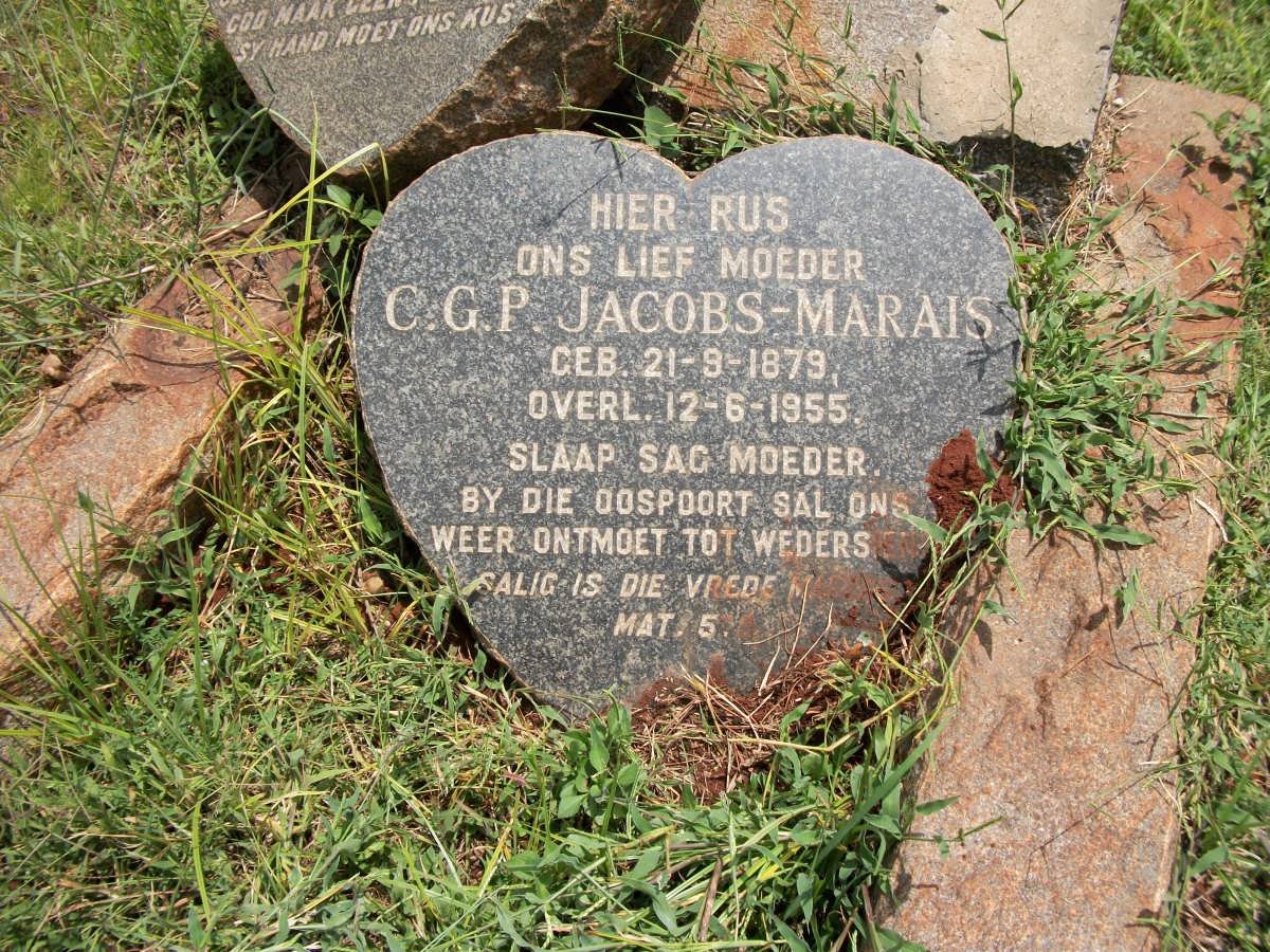MARAIS C.G.P., Jacobs 1879-1955 :: JACOBS Petrus Francois 1915-1935