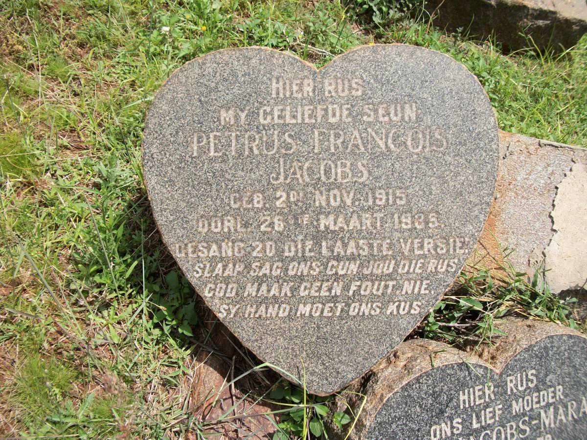MARAIS C.G.P., Jacobus 1879-1955 :: JACOBS Petrus Francois 1915-1935