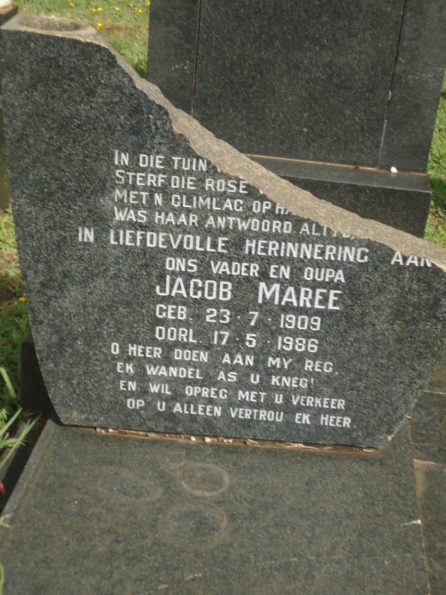 MAREE Jacob 1909-1986 &amp; Aletha 1916-1968