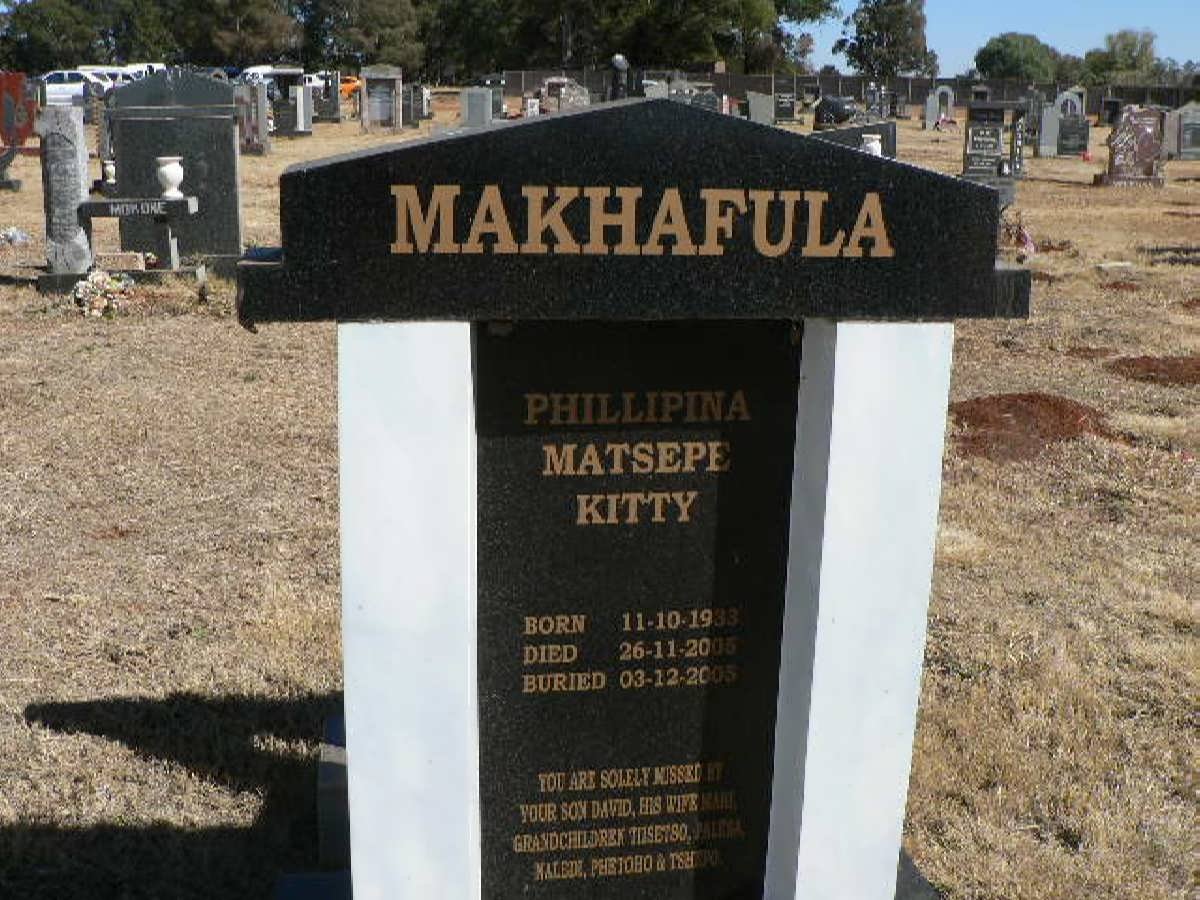 MAKHAFULA Phillipina Matsepe Kitty 1983-2005