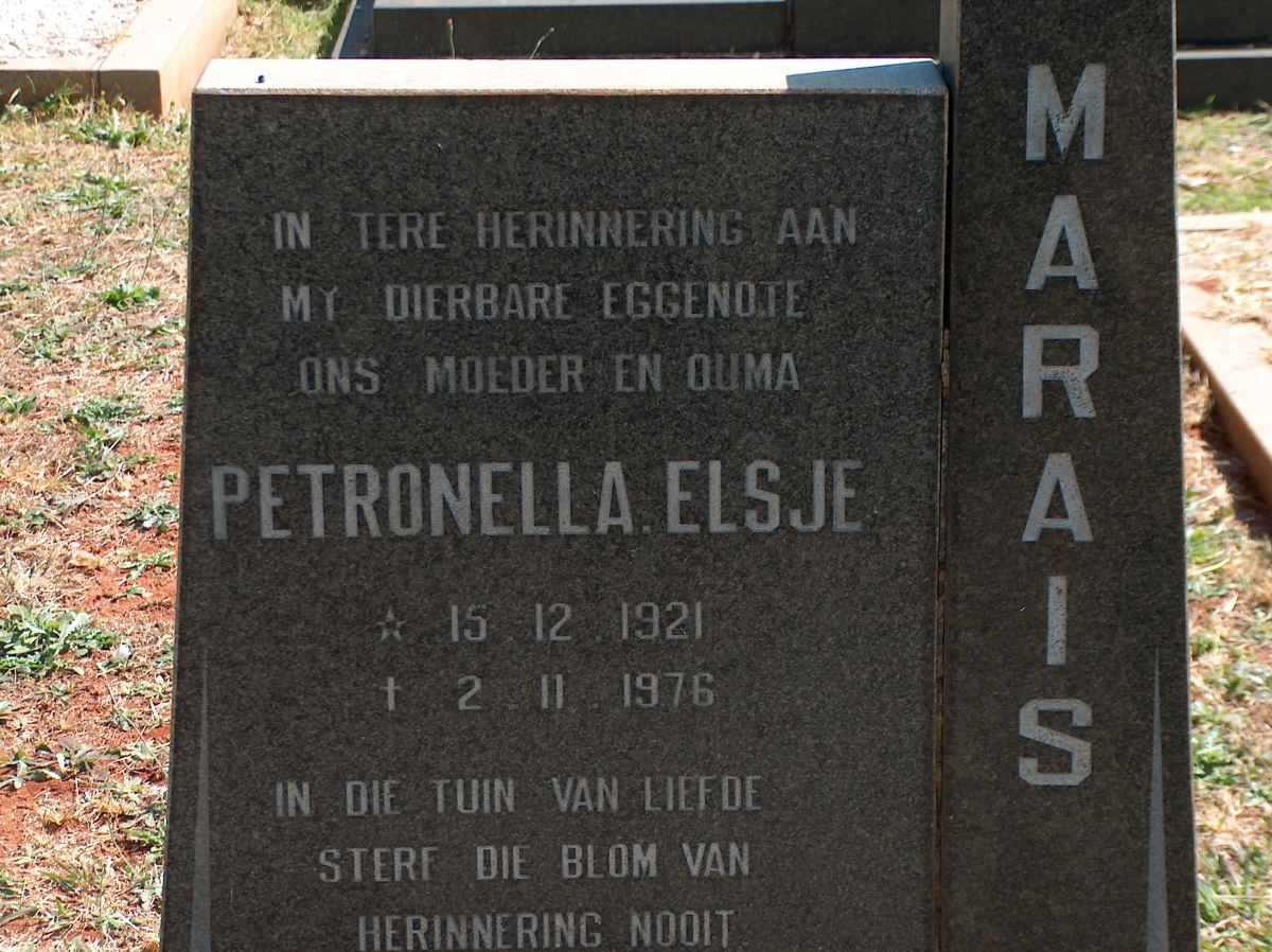MARAIS Petronella Elsje  1921-1976