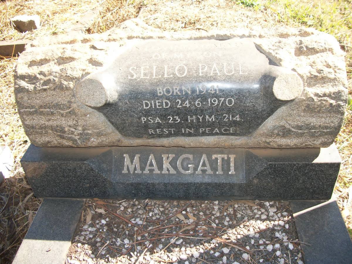 MAKGATI Sello Paul 1941-1970