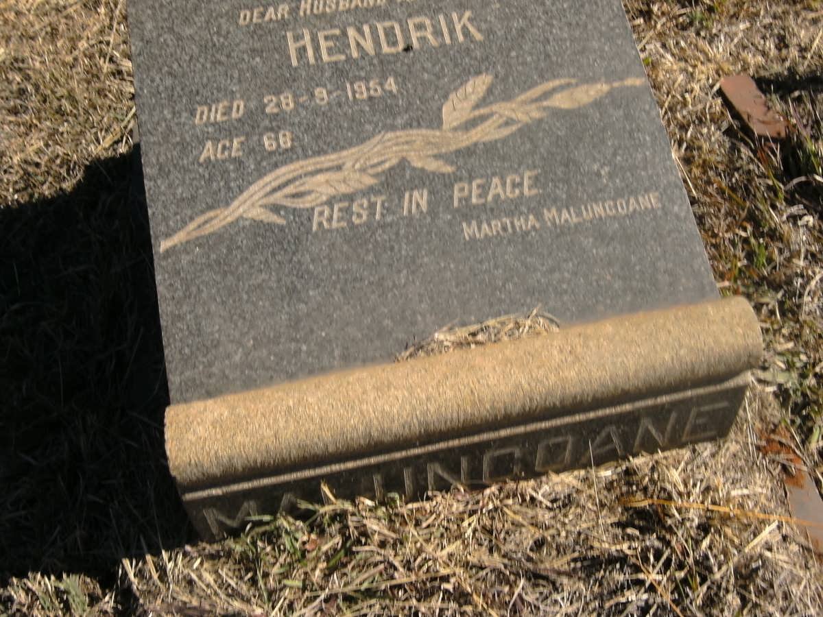 MALUNGOANE Hendrik -1954