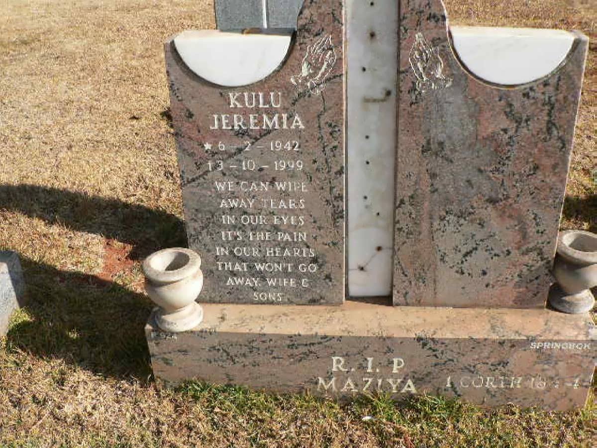 MAZIYA Kulu Jeremia 1942-1999