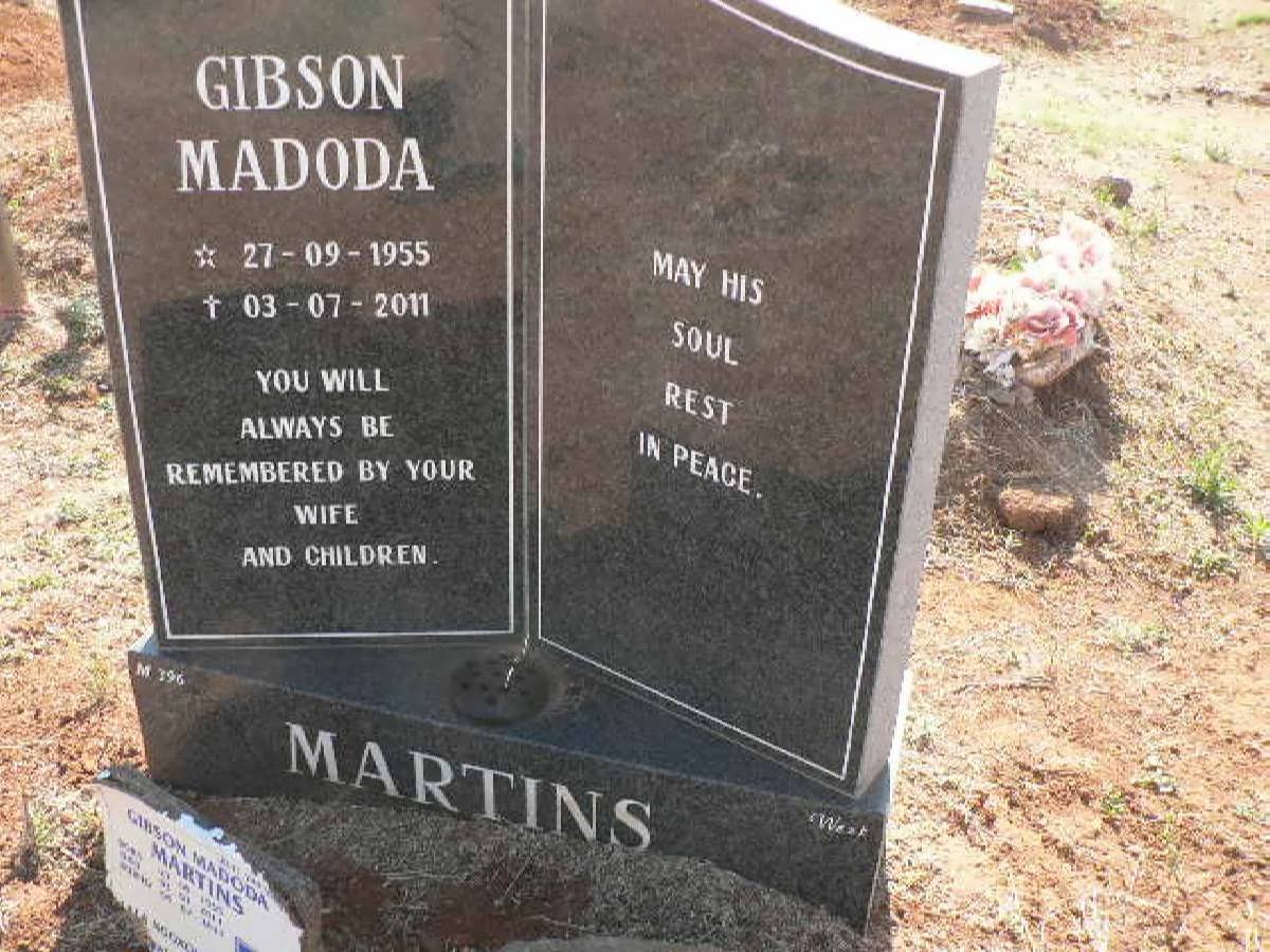 MARTINS Gibson Madoda 1955-2011