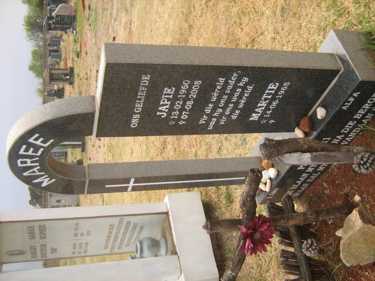 MAREE Japie 1960-2008 &amp; Martie 1965-