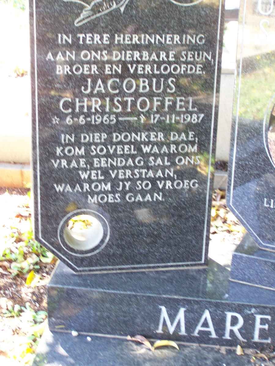 MAREE Jacobus Christoffel 1965-1987