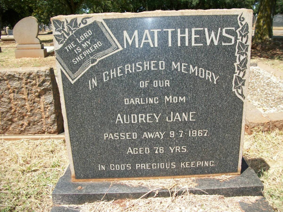 MATTHEWS Audrey Jane -1967
