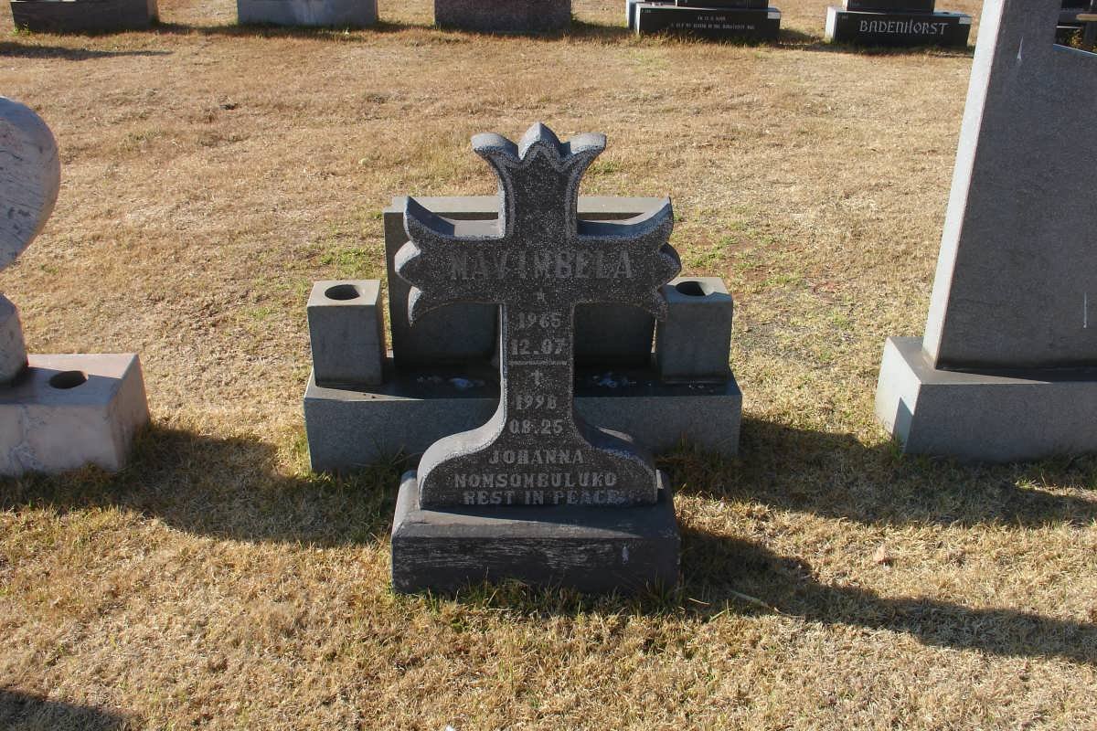 MAYIMBELA Johanna Nomsombuluko 1965-1998