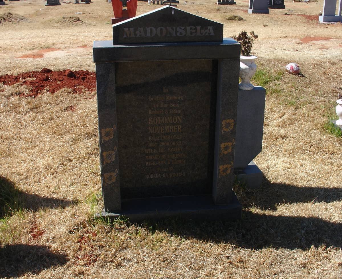 MADONSELA Solomon November 1958-2006