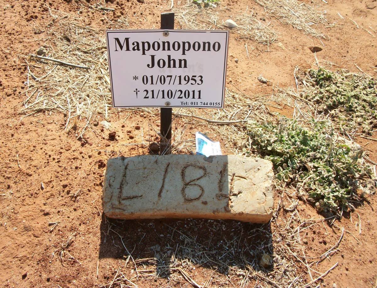 MAPONOPONO John 1953-2011