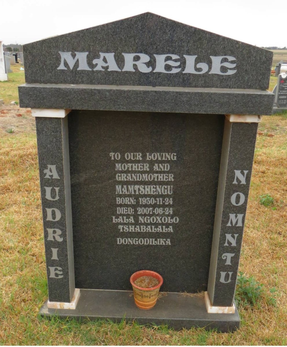 MARELE Audrie Nomntu 1954-2007