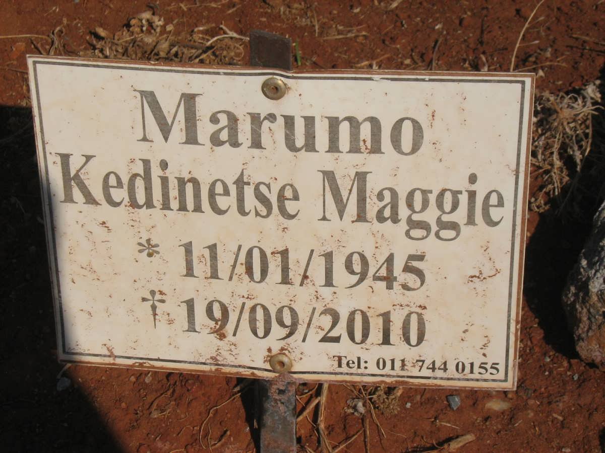 MARUMO Kedinetse Maggie 1945-2010