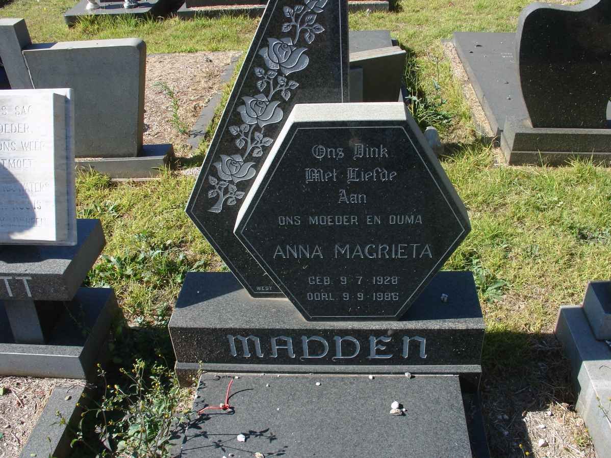 MADDEN Anna Magrieta 1928-1986