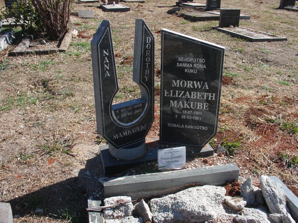 MAKUBE Morwa Elizabeth 1901-1969 :: MAKUBE Maria Dorothy 1939-2013