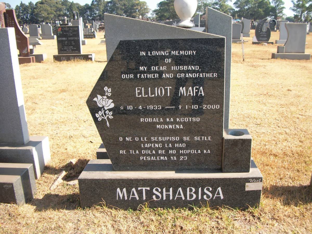 MATSHABISA Elliot Mafa 1933-2000