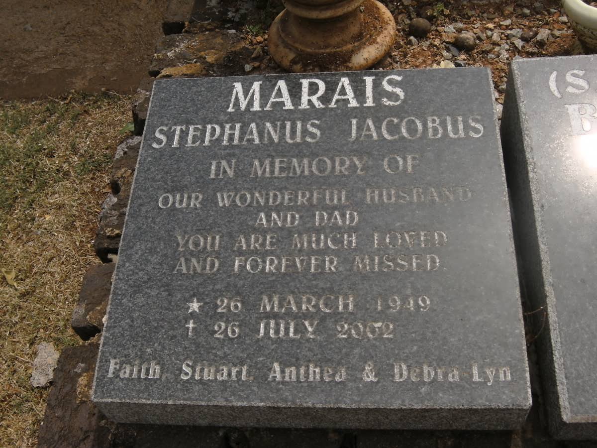 MARAIS Stephanus Jacobus 1949-2002