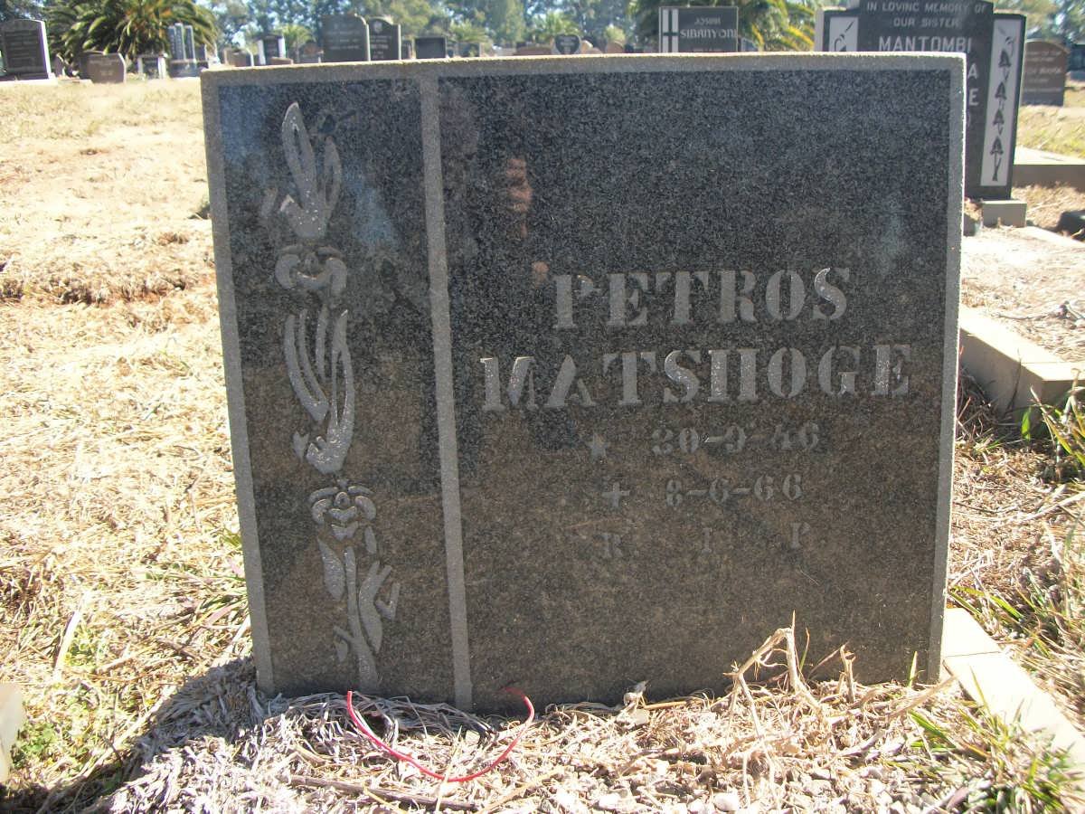 MATSHOGE Petros 1946-1966