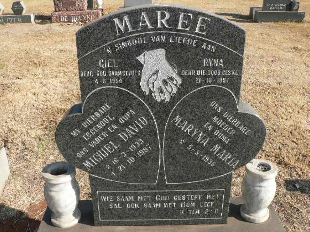 MAREE Michiel David 1933-1997 &amp; Maryna Maria 1935-