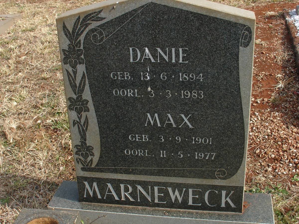 MARNEWECK Danie 1894-1982 &amp; Max 1901-1977