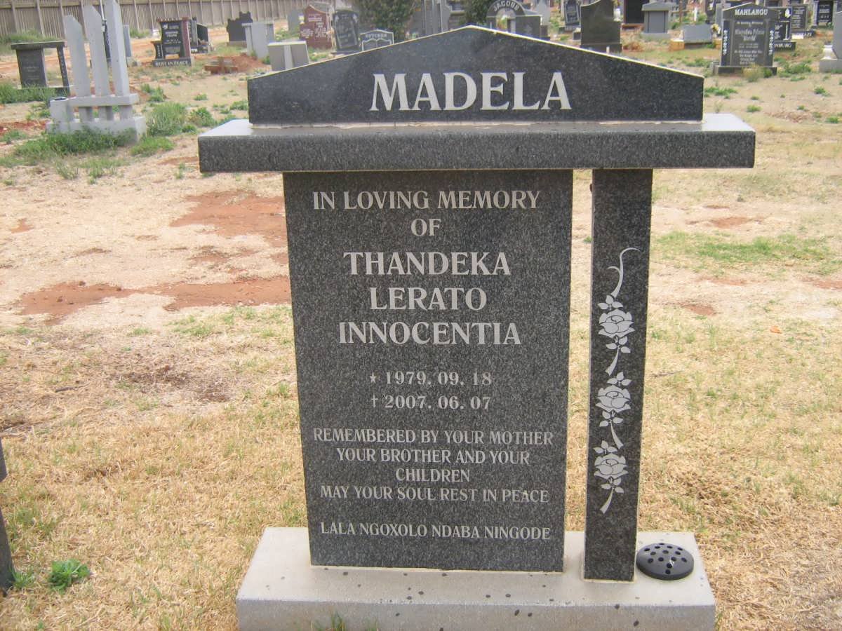 MADELA Thandeka Lerato Innocentia 1979-2007