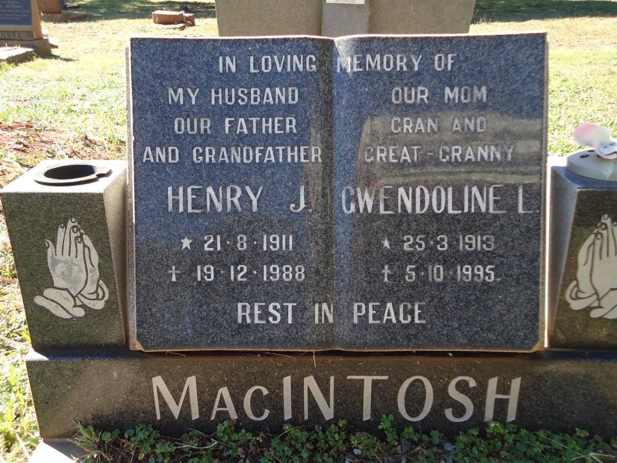 MacINTOSH Henry J. 1911-1988 &amp; Gendoline L. 1913-1995 :: MAC INTOSH Roy T. 1939-1995