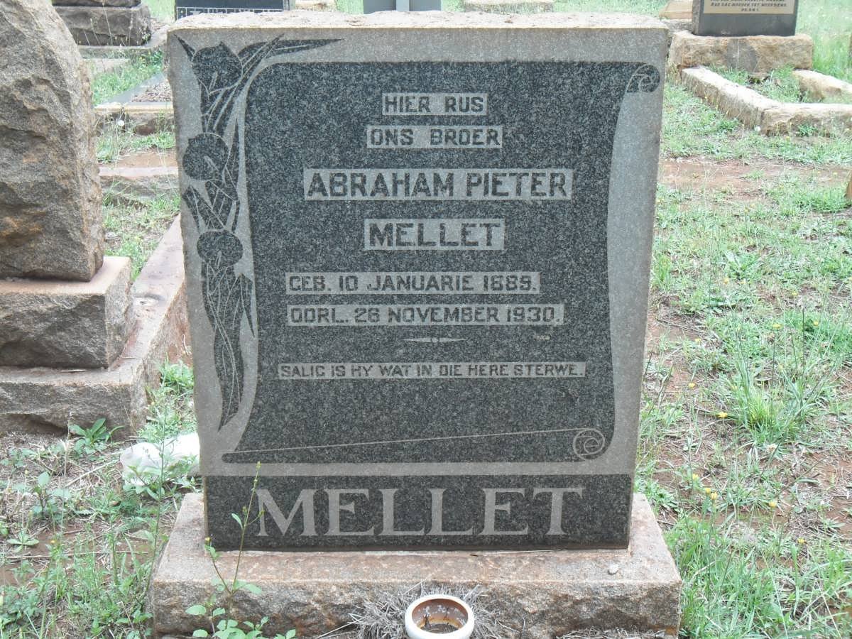 MELLET Abraham Pieter 1889-1930