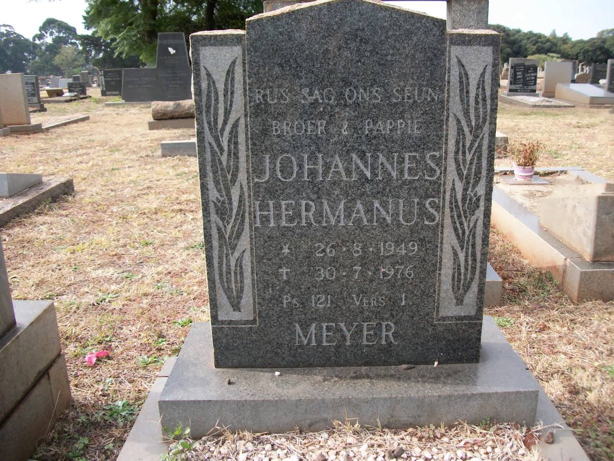 MEYER Johannes Hermanus 1949-1976