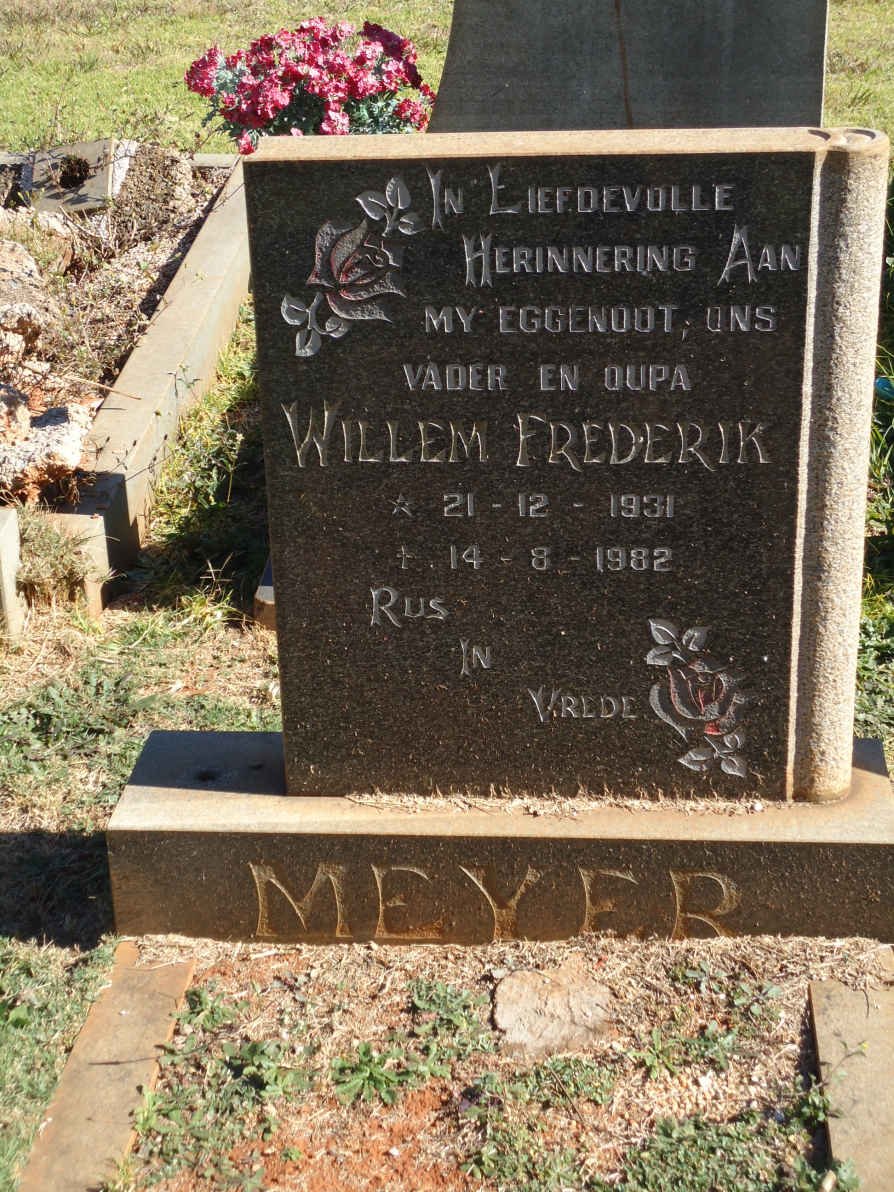 MEYER Willem Frederik 1931-1982
