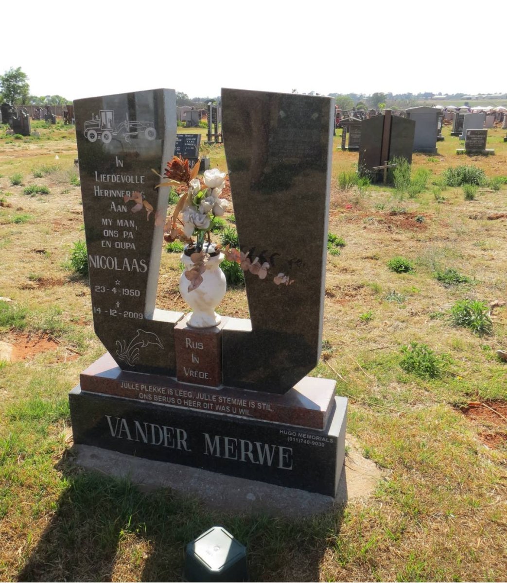 MERWE Nicolaas, van der 1950-2009
