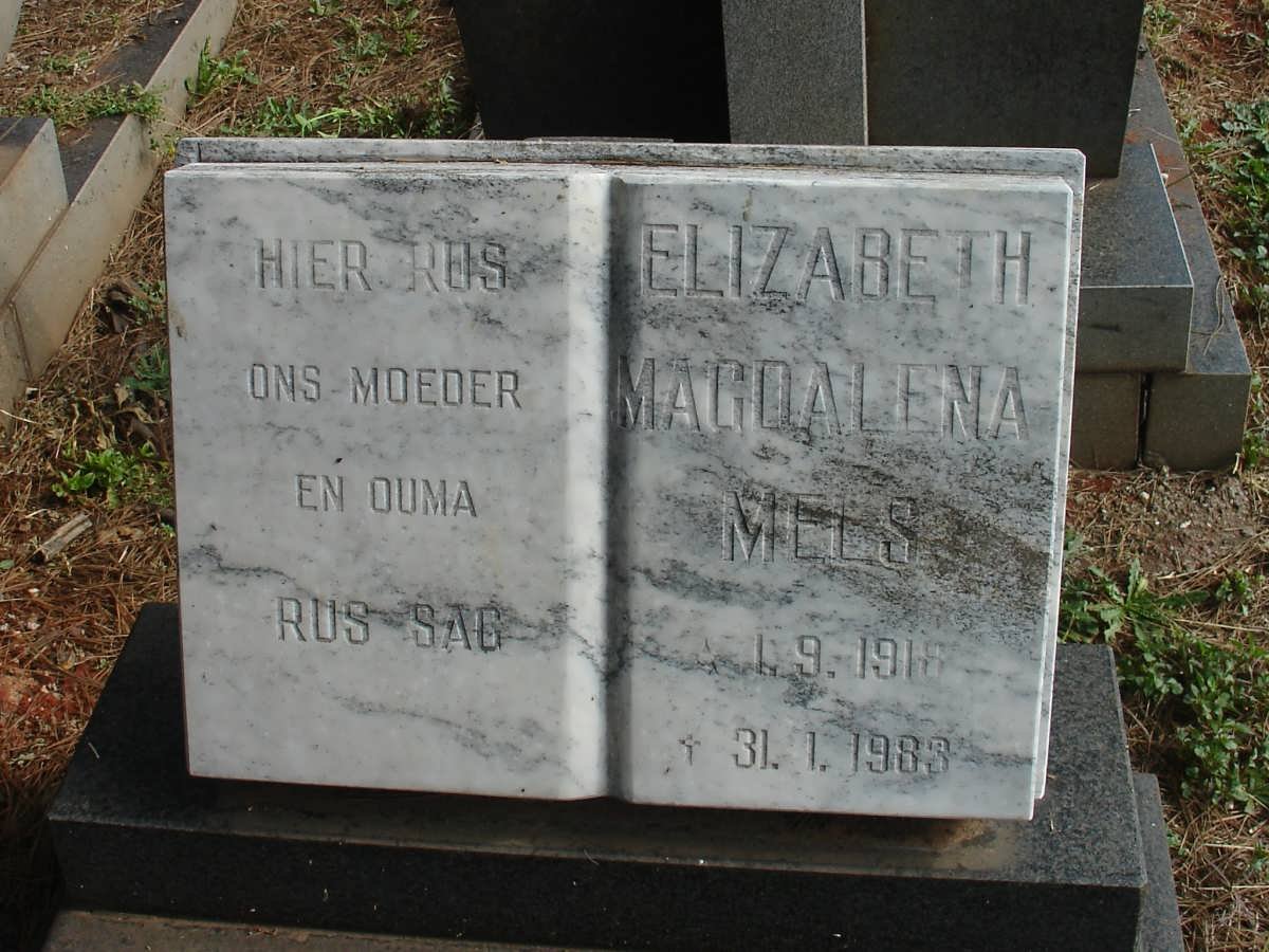 MELS Elizabeth Magdalena 1918-1983