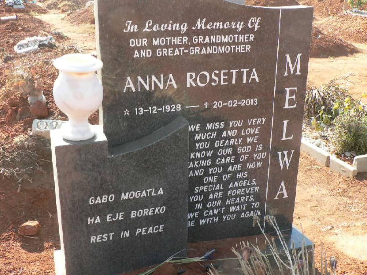 MELWA Anna Rosetta 1928-2013