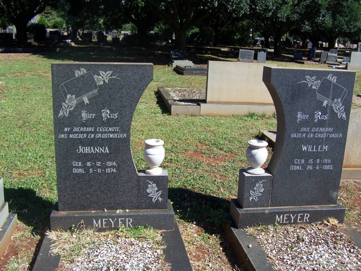 MEYER Willem 1911-1985 &amp; Johanna 1914-1974