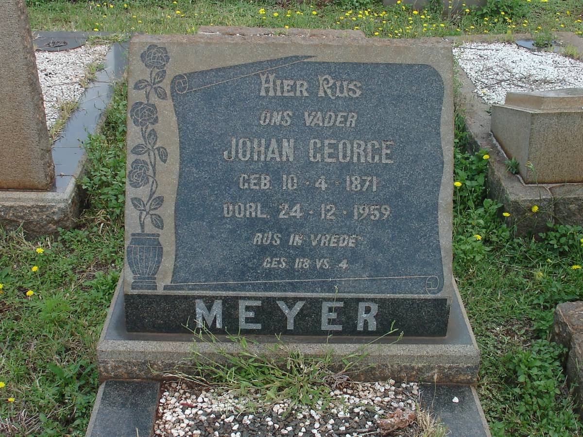 MEYER Johan George 1871-1959