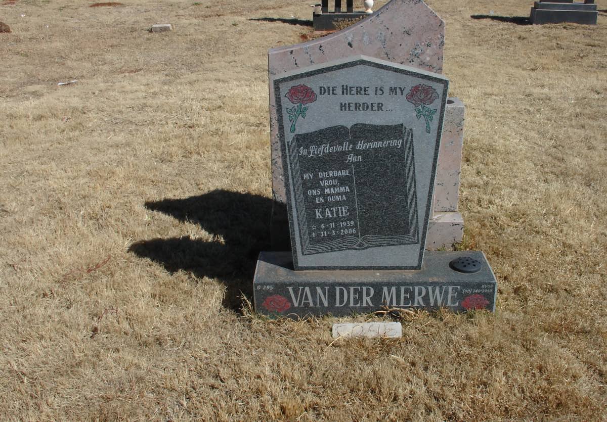 MERWE Katie, van der 1939-2006