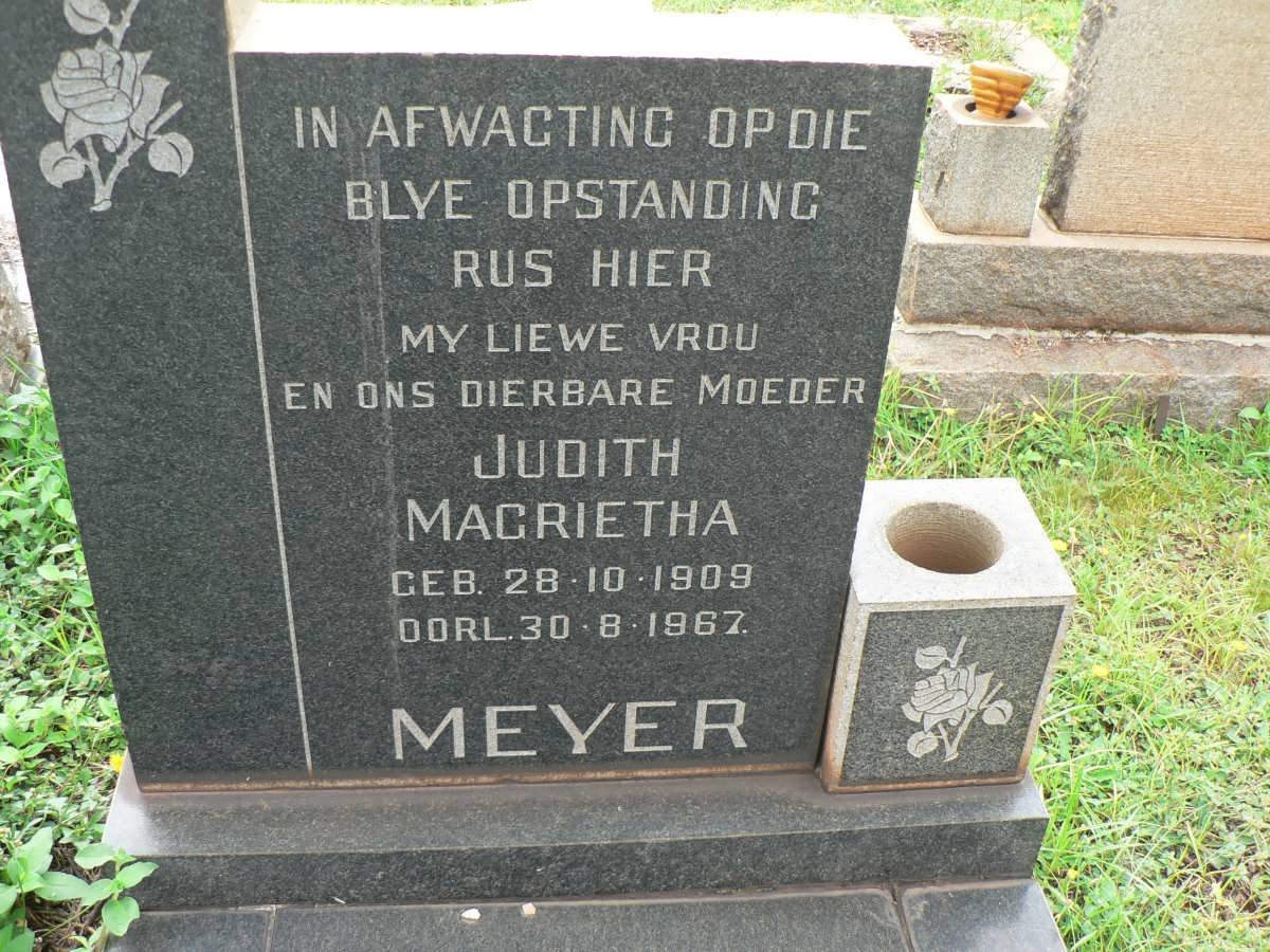 MEYER Judith Magrietha 1909-1967