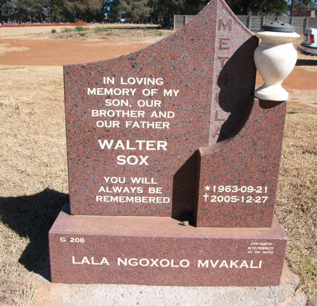 METHULA Walter Sox 1963-2005