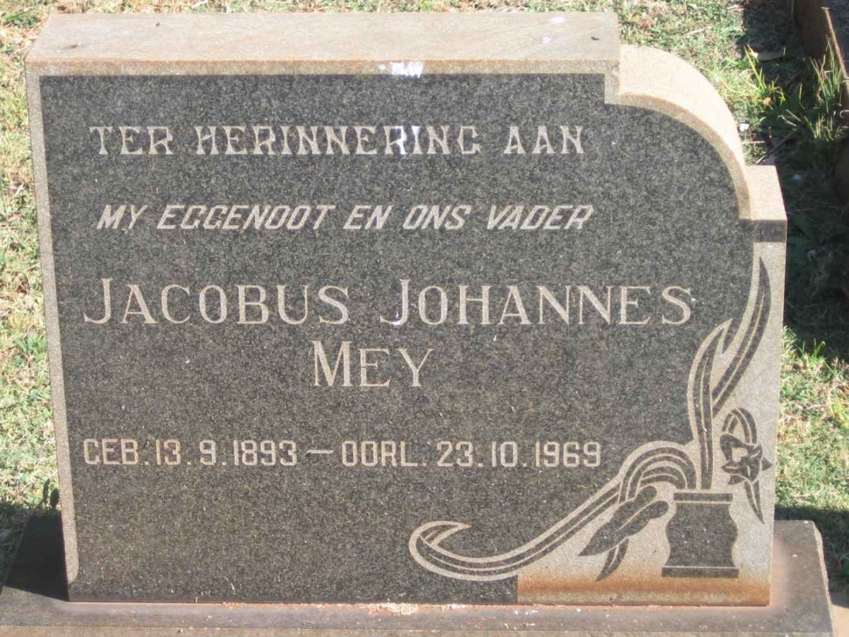 MEY Jacobus Johannes 1893-1969