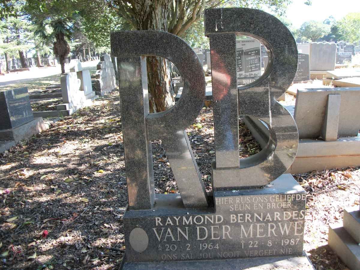 MERWE Raymond Bernardes, van der 1964-1987