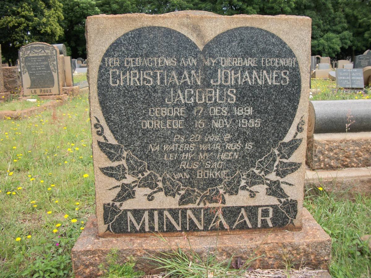 MINNAAR Christiaan Johannes Jacobus 1881-1955