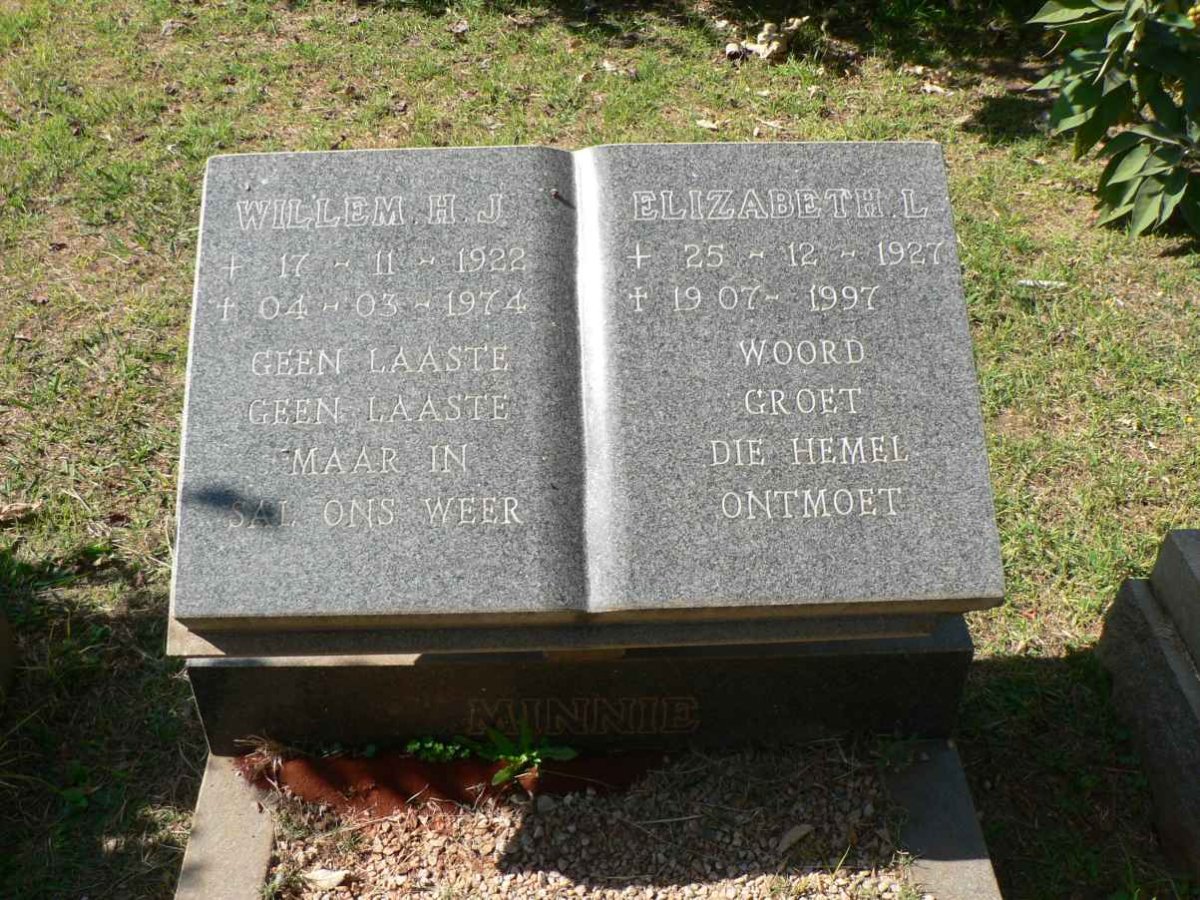 MINNIE Willem H.J. 1922-1974 &amp; Elizabeth L. 1927-1997