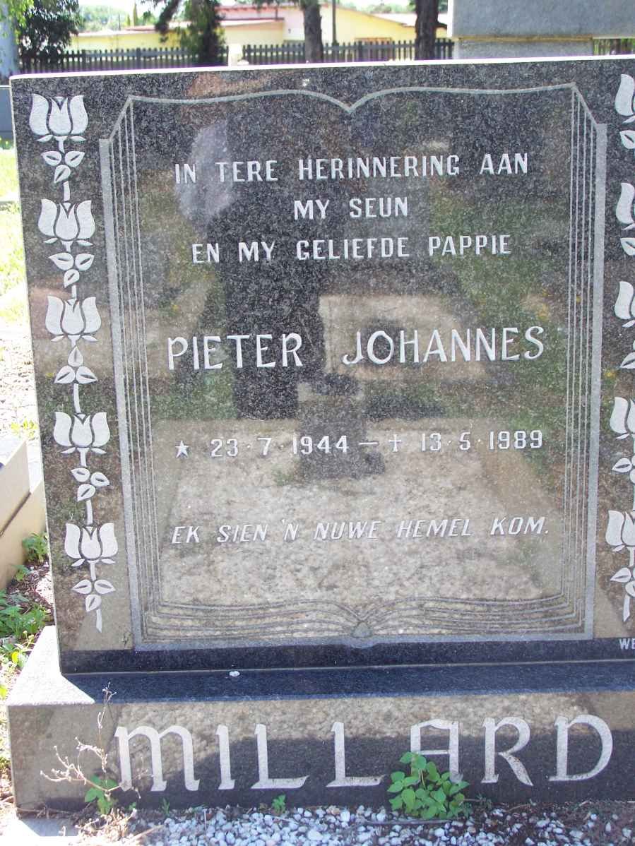 MILLARD Pieter Johannes 1944-1989