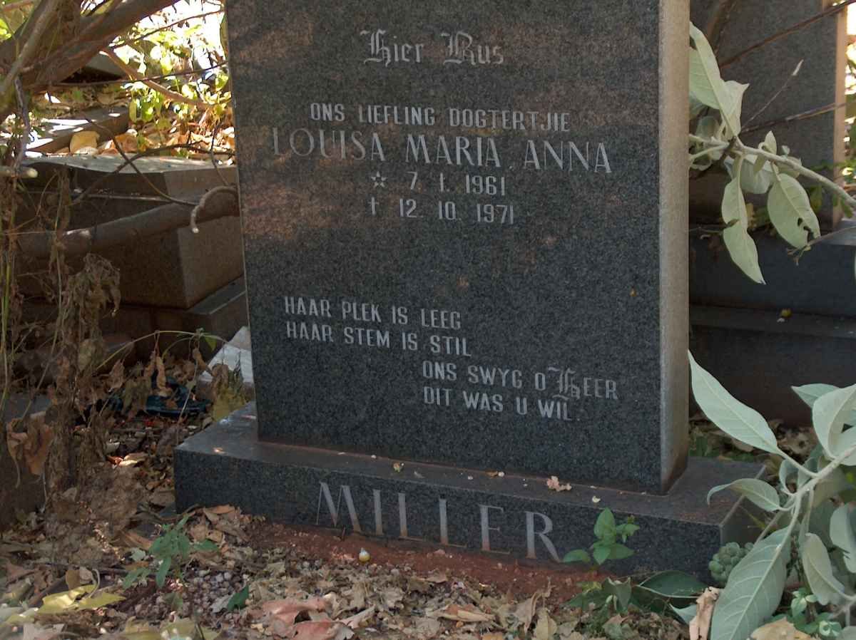 MILLER Louisa Maria Anna 1961-1971
