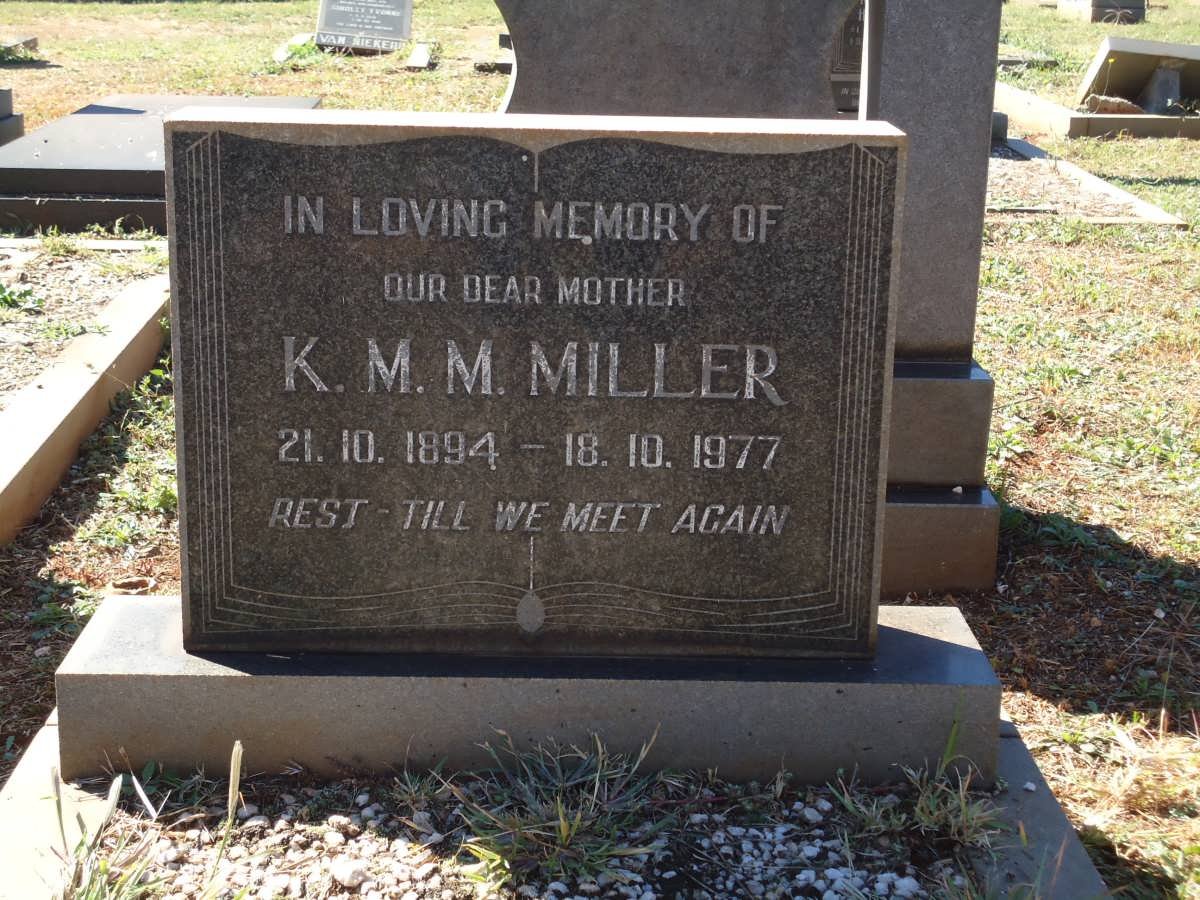 MILLER K.M.M. 1894-1977