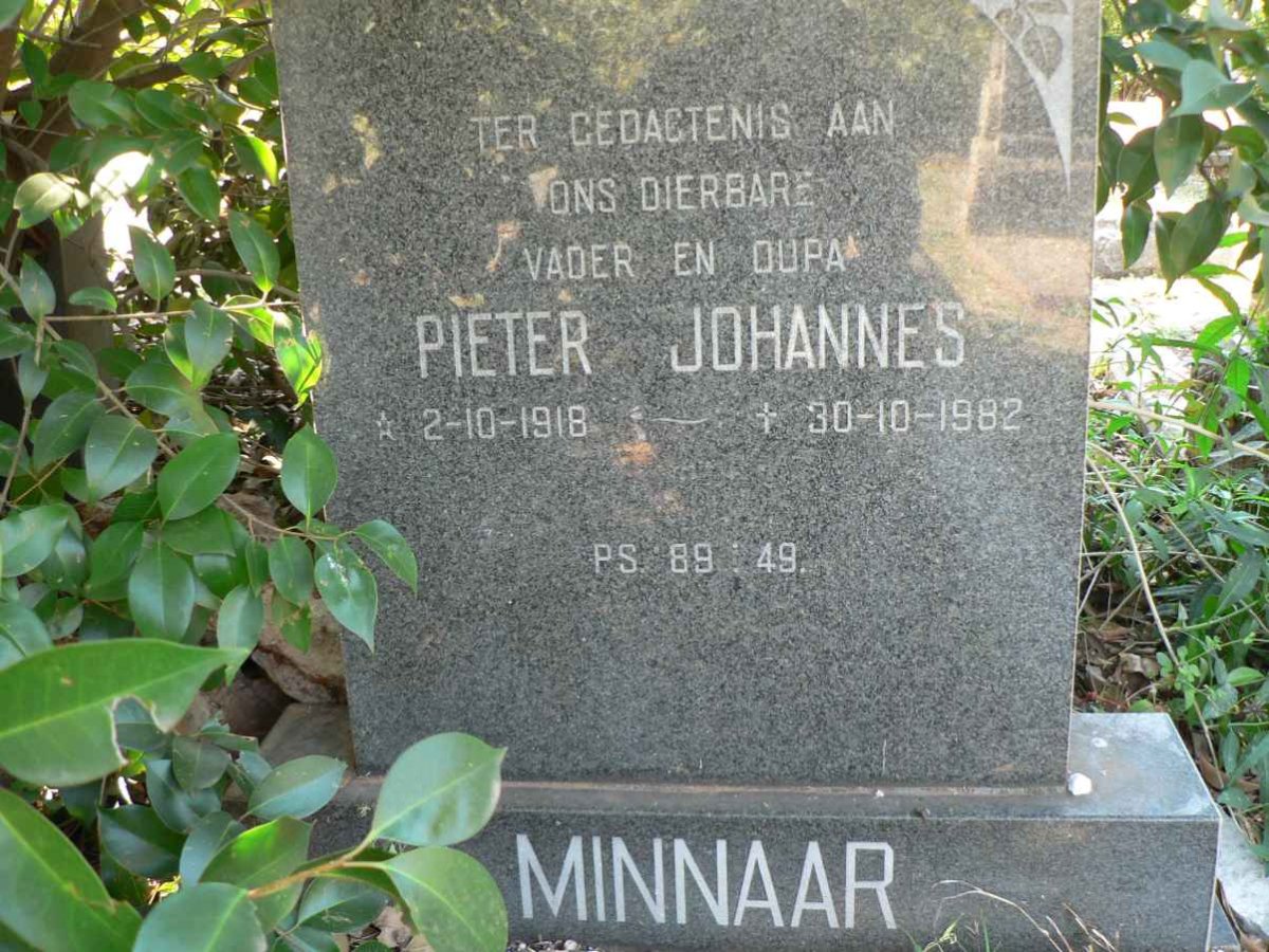 MINNAAR Pieter Johannes 1918-1982